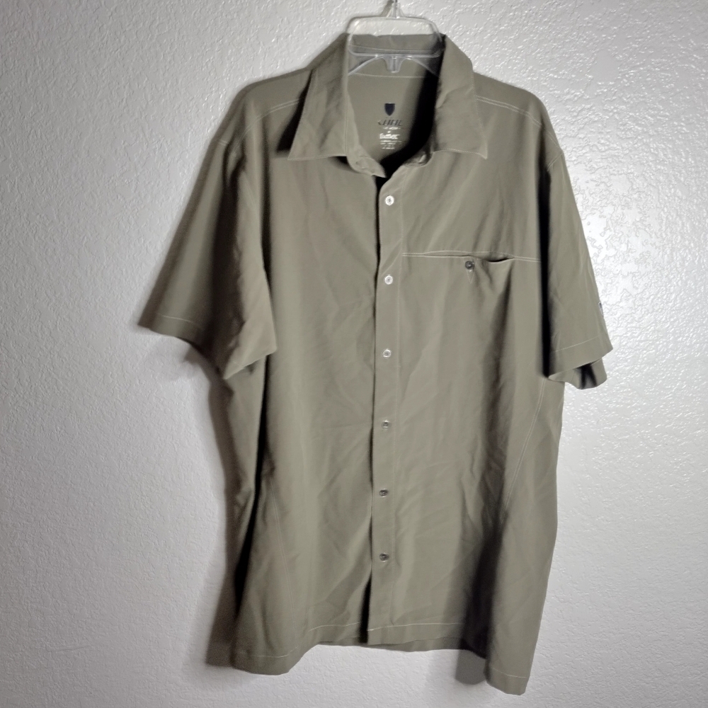 Kuhl Tufflex Button Down Outdoor Hiking Shirt Sz M